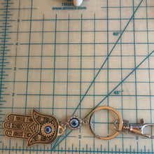 Load image into Gallery viewer, Hamsa and Evil Protection Keychain