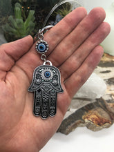 Load image into Gallery viewer, Hamsa and Evil Protection Keychain