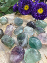 Load image into Gallery viewer, Fluorite Tumbles for Clarity and the Empath
